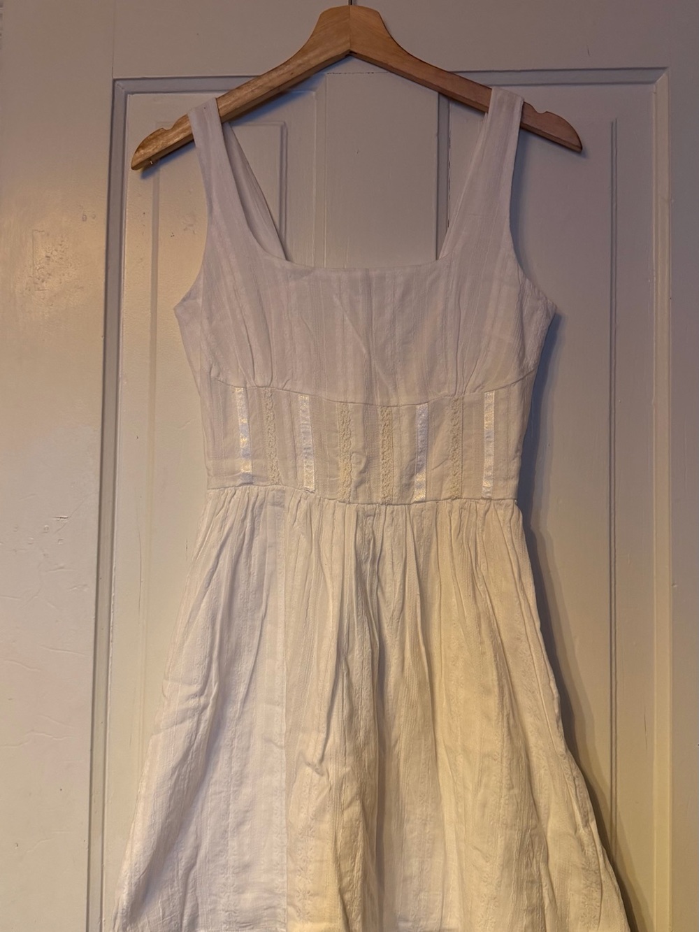 Princess Polly White Eyelet Detail Mini Dress